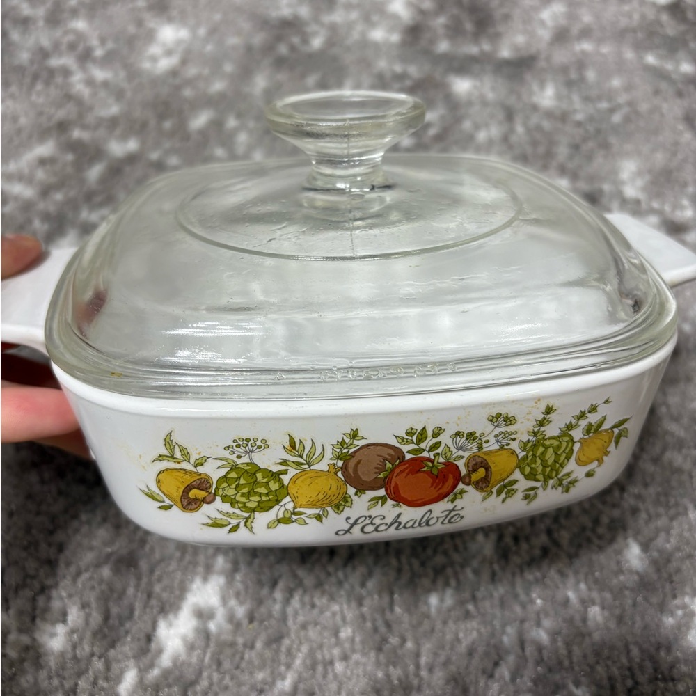 RARE VINTAGE SPICE OF LIFE L'ECHALOTE BAKE CASSEROLE CORNINGWARE